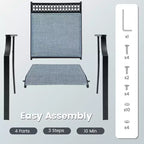 Gymax Ensemble de salle à manger d'extérieur 9 pièces pour 8 personnes avec tissu à séchage rapide et bois d'acacia robuste pour le jardin