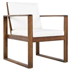 Set da pranzo per esterni a 7 pezzi per 6 persone con foro per ombrellone, tavolo e sedie da patio in legno con cuscini rimovibili per giardino o patio-Panipeachy