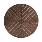 Set da pranzo da esterni in legno di 7 pezzi per 6 persone, tavolo rotondo con foro per ombrellone e sedie imbottite per giardino o cortile-Panipeachy