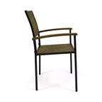 Christopher Knight Home Leif Ensemble de salle à manger moderne 5 pièces en acacia et fer avec table carrée et motif à lattes