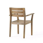 Christopher Knight Home Kasper Set da pranzo moderno da 7 pezzi da patio in acacia con tavolo rettangolare a doghe allungabile