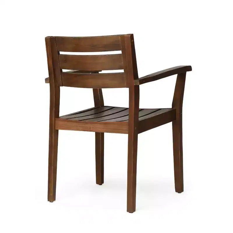 Christopher Knight Home Kasper Set da pranzo moderno da 7 pezzi da patio in acacia con tavolo rettangolare a doghe allungabile