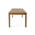 Christopher Knight Home Rasmus, set da pranzo moderno da 7 pezzi per patio con tavolo in acacia espandibile a doghe e cuscini