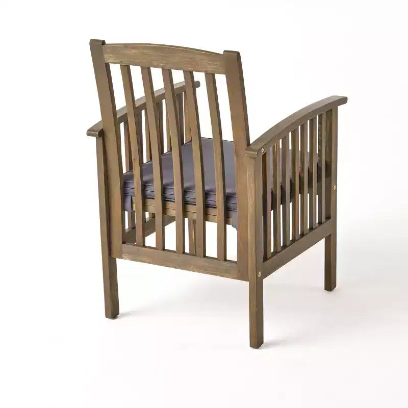 Christopher Knight Home Rasmus, set da pranzo moderno da 7 pezzi per patio con tavolo in acacia espandibile a doghe e cuscini