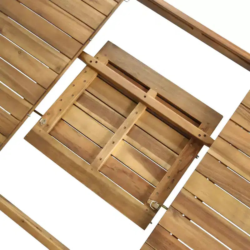 Set da pranzo da esterno Christopher Knight Home Sofia in 7 pezzi in legno di acacia rustico con sedie in rete
