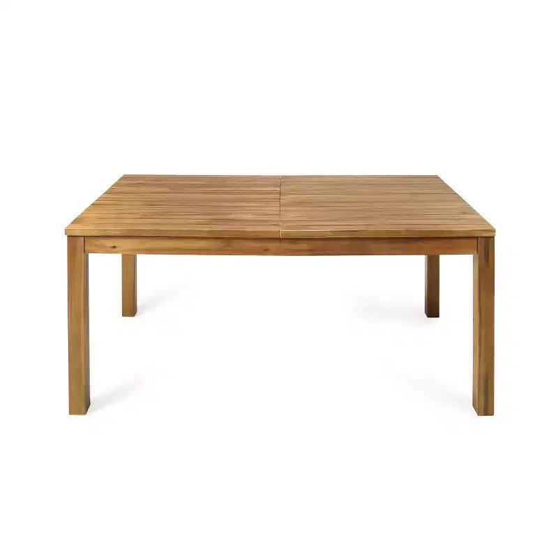 Set da pranzo da esterno Christopher Knight Home Sofia in 7 pezzi in legno di acacia rustico con sedie in rete