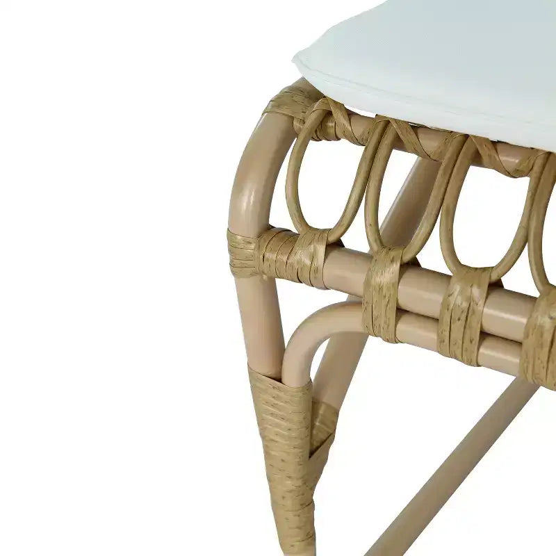 Set da pranzo da esterno a 5 pezzi Christopher Knight Home Camille Boho in legno di acacia e rattan con cuscini