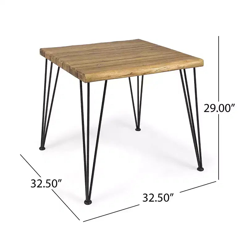 Set da pranzo da esterno a 5 pezzi Christopher Knight Home Camille Boho in legno di acacia e rattan con cuscini