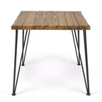 Set da pranzo da esterno a 5 pezzi Christopher Knight Home Camille Boho in legno di acacia e rattan con cuscini