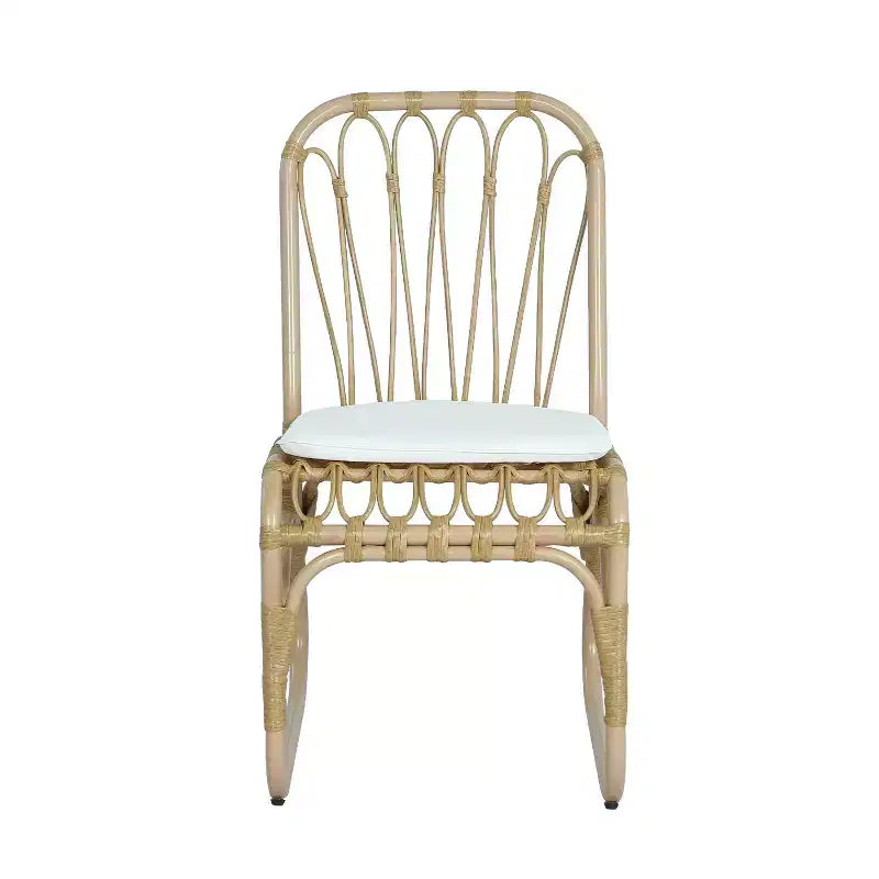 Set da pranzo da esterno a 5 pezzi Christopher Knight Home Camille Boho in legno di acacia e rattan con cuscini