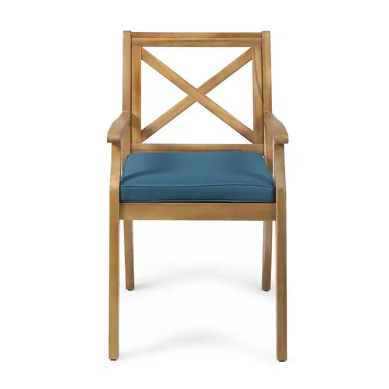 Ensemble de salle à manger d'extérieur en bois d'acacia rustique 7 pièces avec table extensible Fiora de Christopher Knight Home