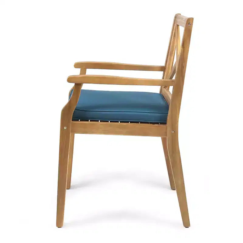Ensemble de salle à manger d'extérieur en bois d'acacia rustique 7 pièces avec table extensible Fiora de Christopher Knight Home