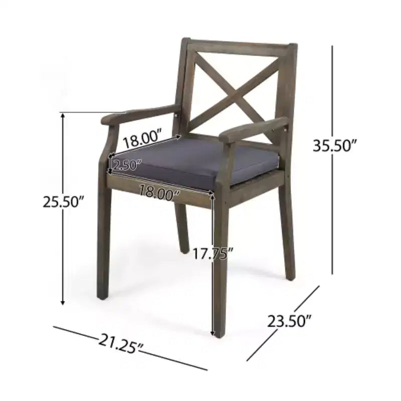 Ensemble de salle à manger d'extérieur en bois d'acacia rustique 7 pièces avec table extensible Fiora de Christopher Knight Home