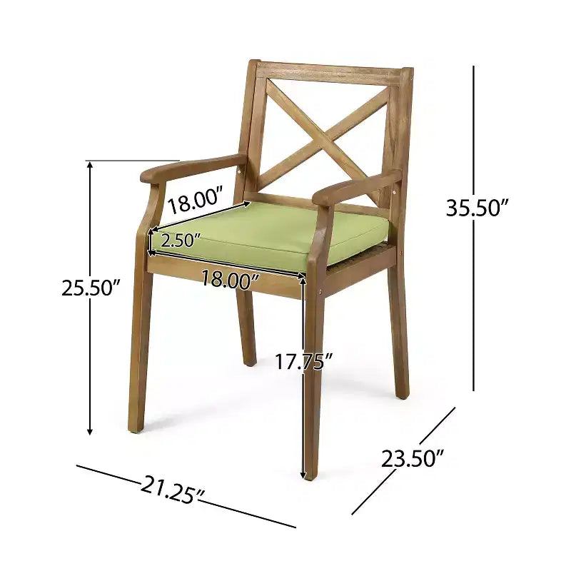 Ensemble de salle à manger d'extérieur en bois d'acacia rustique 7 pièces avec table extensible Fiora de Christopher Knight Home