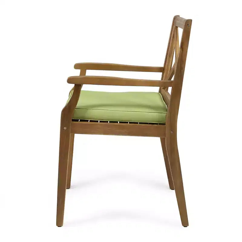 Ensemble de salle à manger d'extérieur en bois d'acacia rustique 7 pièces avec table extensible Fiora de Christopher Knight Home