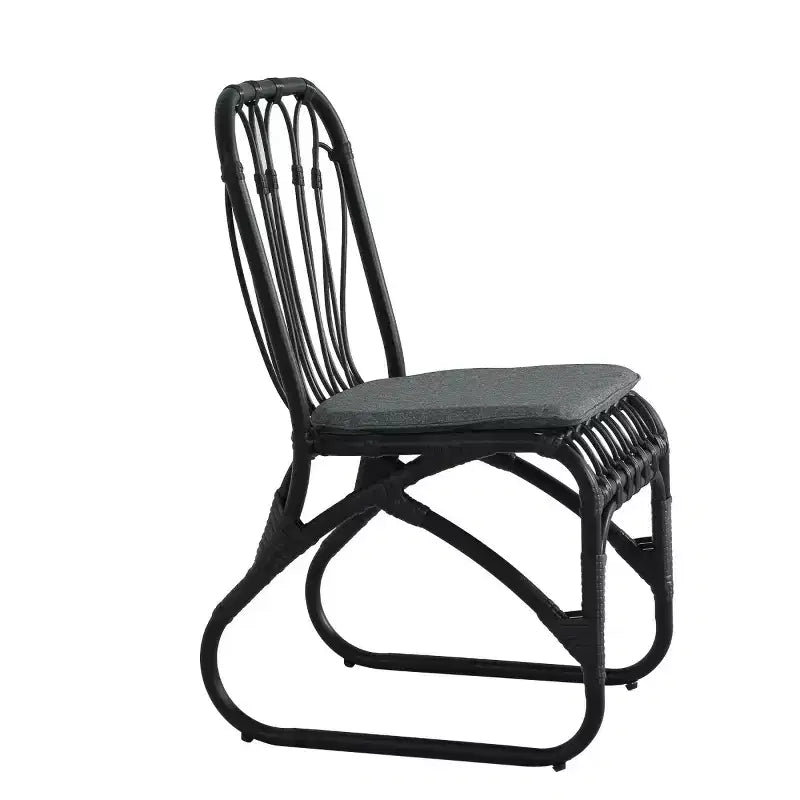 Set da pranzo da esterno di 7 pezzi per 6 persone con sedie in rattan intrecciato, tavolo da pranzo rettangolare da patio da 72 pollici con piano in legno di acacia per cortile, terrazzo-Panipeachy