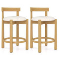 Costway 24 Counter Height Bar Stools Set of 2/4 with Backrests and Footrests for Dining Room