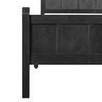 Struttura letto matrimoniale/queen size con testiera e pediera, letto a piattaforma in stile rustico, supporto a doghe in legno, noce