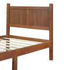 Struttura letto matrimoniale/queen size con testiera e pediera, letto a piattaforma in stile rustico, supporto a doghe in legno, noce