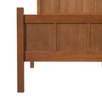 Struttura letto matrimoniale/queen size con testiera e pediera, letto a piattaforma in stile rustico, supporto a doghe in legno, noce