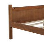 Struttura letto matrimoniale/queen size con testiera e pediera, letto a piattaforma in stile rustico, supporto a doghe in legno, noce