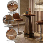 Tavolo rotondo da cocktail da 60 cm, salvaspazio, moderno e rustico per bar di casa e sala d'attesa dell'ufficio