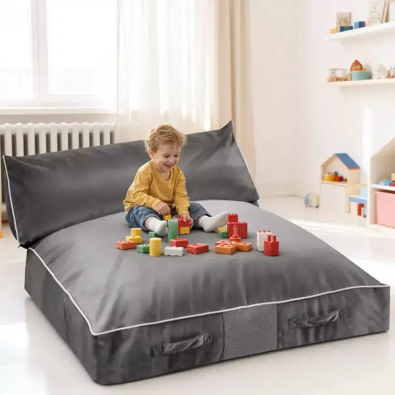 Crash Pad 5 x 4,5 piedi Tappeto Morbido per Bambini Sensoriale con Blocchi di Schiuma e Rivestimento Lavabile Ampia Zona di Atterraggio in Schiuma Morbida