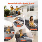Crash Pad 5 x 4,5 piedi Tappeto Morbido per Bambini Sensoriale con Blocchi di Schiuma e Rivestimento Lavabile Ampia Zona di Atterraggio in Schiuma Morbida