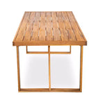 Christopher Knight Home Huodi Set da pranzo moderno a 7 pezzi in acacia con design a doghe per patio