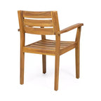 Christopher Knight Home Huodi Set da pranzo moderno a 7 pezzi in acacia con design a doghe per patio
