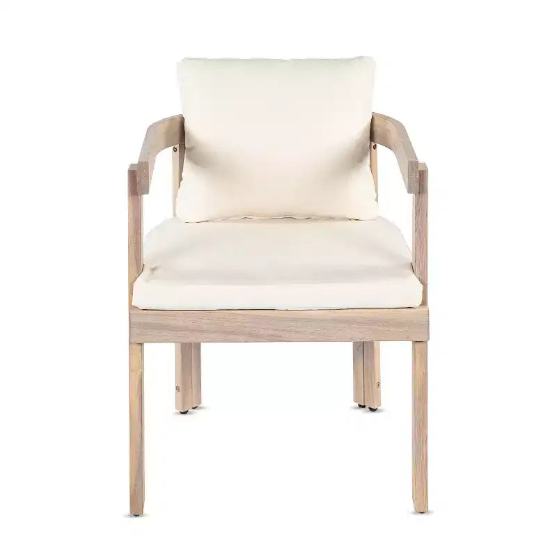 Christopher Knight Home Gruneo - Ensemble de salle à manger d'extérieur moderne 7 pièces en acacia avec coussin et design à lattes