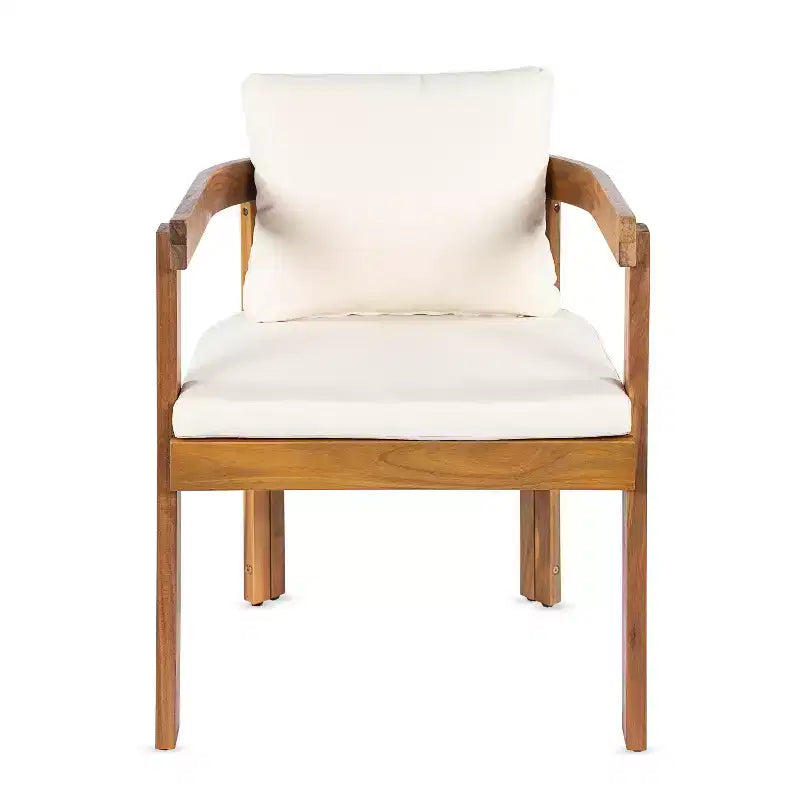 Christopher Knight Home Gruneo - Ensemble de salle à manger d'extérieur moderne 7 pièces en acacia avec coussin et design à lattes