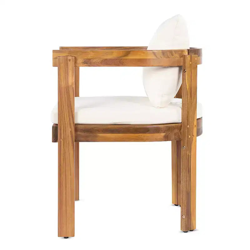 Christopher Knight Home Gruneo - Ensemble de salle à manger d'extérieur moderne 7 pièces en acacia avec coussin et design à lattes