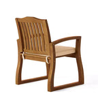 Christopher Knight Home Wrinki Set da pranzo moderno per patio in acacia a 7 pezzi con design a doghe