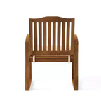 Christopher Knight Home Wrinki Set da pranzo moderno per patio in acacia a 7 pezzi con design a doghe