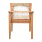 Christopher Knight Home Bryan Set da pranzo moderno da 7 pezzi da giardino in acacia con tavolo a doghe e design in corda