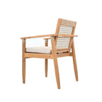 Christopher Knight Home Bryan Set da pranzo moderno da 7 pezzi da giardino in acacia con tavolo a doghe e design in corda