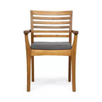 Set da pranzo da 7 pezzi da esterni in legno di acacia con cuscini Irish Rustic Christopher Knight Home