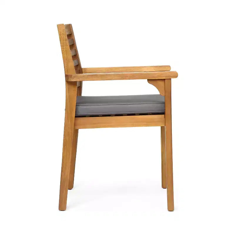Set da pranzo da 7 pezzi da esterni in legno di acacia con cuscini Irish Rustic Christopher Knight Home