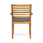 Set da pranzo da 7 pezzi da esterni in legno di acacia con cuscini Irish Rustic Christopher Knight Home