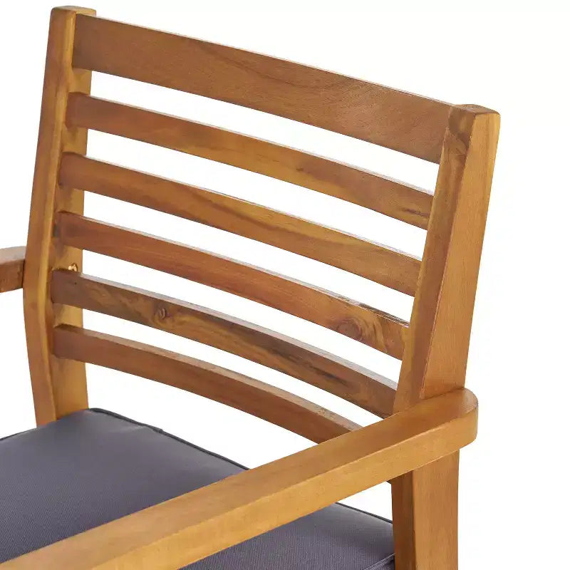 Set da pranzo da 7 pezzi da esterni in legno di acacia con cuscini Irish Rustic Christopher Knight Home