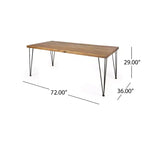 Set da pranzo da 7 pezzi da esterni in legno di acacia con cuscini Irish Rustic Christopher Knight Home