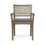 Set da pranzo da 7 pezzi da esterni in legno di acacia con cuscini Irish Rustic Christopher Knight Home