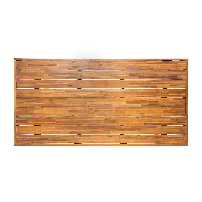Christopher Knight Home Perla Set da Pranzo Rustico da Giardino 7 Pezzi in Legno di Acacia con Cuscini