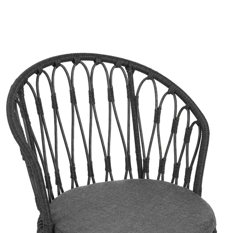 Christopher Knight Home Dominca Set da pranzo Boho da 9 pezzi in ferro e rattan con cuscini per patio
