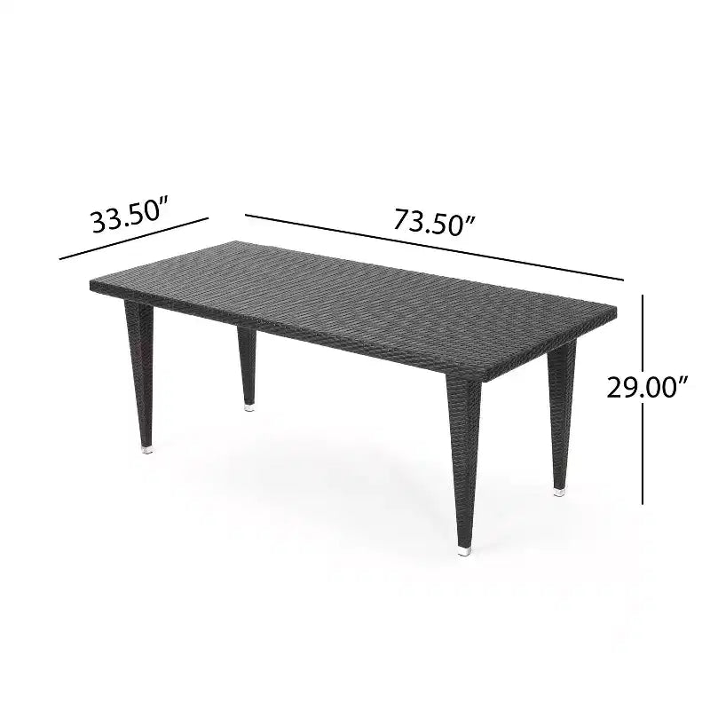 Christopher Knight Home Dominca Set da pranzo Boho da 9 pezzi in ferro e rattan con cuscini per patio
