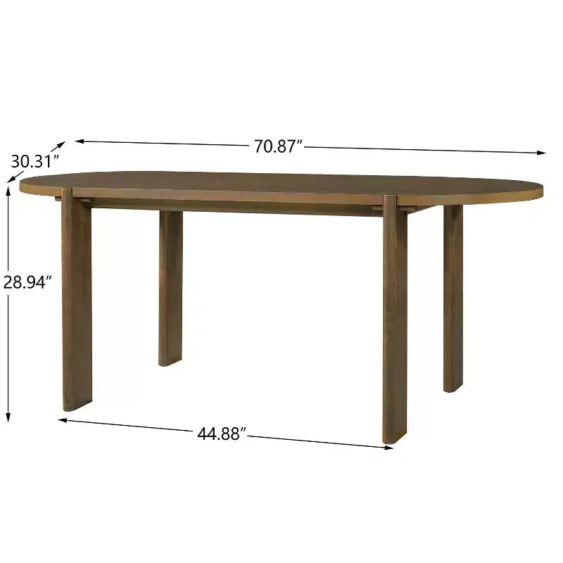 Christopher Knight Home Samori, ensemble de salle à manger moderne 7 pièces avec table ovale et chaises rembourrées en hévéa et fer