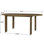 Christopher Knight Home Samori, ensemble de salle à manger moderne 7 pièces avec table ovale et chaises rembourrées en hévéa et fer