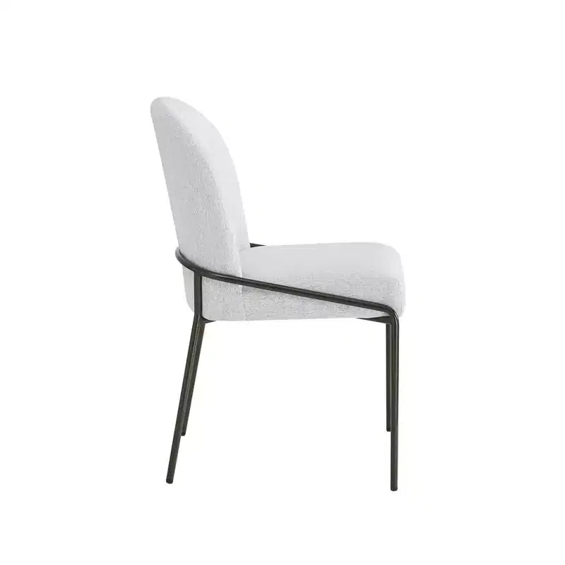 Christopher Knight Home Samori, ensemble de salle à manger moderne 7 pièces avec table ovale et chaises rembourrées en hévéa et fer