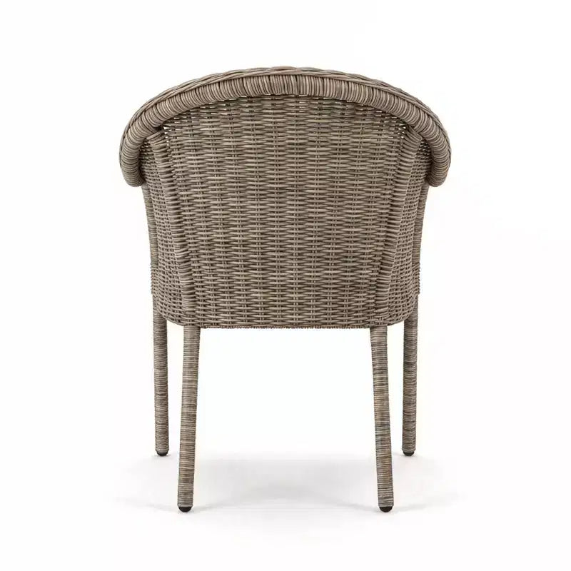 Tavolo da patio in alluminio Martha Stewart All-Weather 62 con 6 sedie impilabili in vimini e rattan - Grigio
